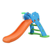 Little fingers Baby Strong & Sturdy Slide Children Indoor Home Kindergarten Playground Slide, Multicolour, 167 cm x 86 cm x 114 cm (972) - 4 Steps Big