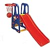 Little fingers Baby Strong & Sturdy Slide Children Indoor Home Kindergarten Playground Slide, Multicolour, 167 cm x 86 cm x 114 cm (972) - 4 Steps Big