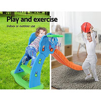 Little fingers Baby Strong & Sturdy Slide Children Indoor Home Kindergarten Playground Slide, Multicolour, 167 cm x 86 cm x 114 cm (972) - 4 Steps Big