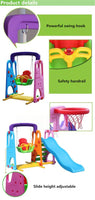 Little fingers Baby Strong & Sturdy Slide Children Indoor Home Kindergarten Playground Slide, Multicolour, 167 cm x 86 cm x 114 cm (972) - 4 Steps Big