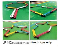 Kids Plastic Balancing Bridge play equipment - 4pcs