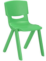 Little Fingers 5 Pack Green Plastic Stackable School Chair with 12'' Seat Height