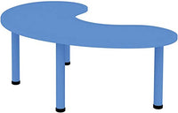 Little Fingers School Study Table Big Half Moon Table (Multicolor) - Without Chairs