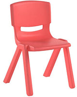 Little Fingers 10 Pk. Red Plastic Stackable School Chair with 10.5'' Seat Height