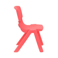 Little Fingers 10 Pk. Red Plastic Stackable School Chair with 10.5'' Seat Height