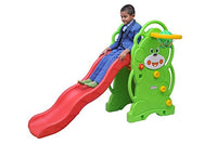 Intra Kids Green Bear Slide With Basketball Hoop