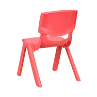 Little Fingers 10 Pk. Red Plastic Stackable School Chair with 10.5'' Seat Height