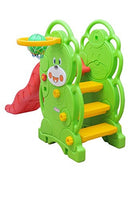 Intra Kids Green Bear Slide With Basketball Hoop