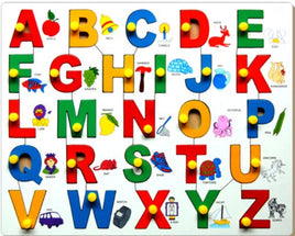 Little Genius English Alphabets Picture Match with Knob