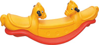 Little Fingers Double Rocking Horse Plastic Seesaw Yellow For 2 Kids Activity Toys rbwtoy16376.