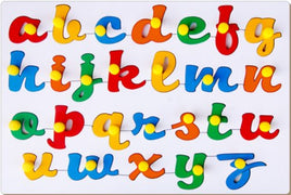 Little Genius Jumbo Alphabets Cursive with Big Knob (Multicolor)