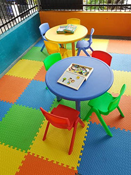 Intra kids Table School Study Table (Small Round, Green)