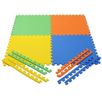 EVA Kid's Interlocking Play Mat - 12 mm Thickness - Set of 8 Tiles - 60 cm x 60 cm Each Tile - 32 Square Feet Total Area